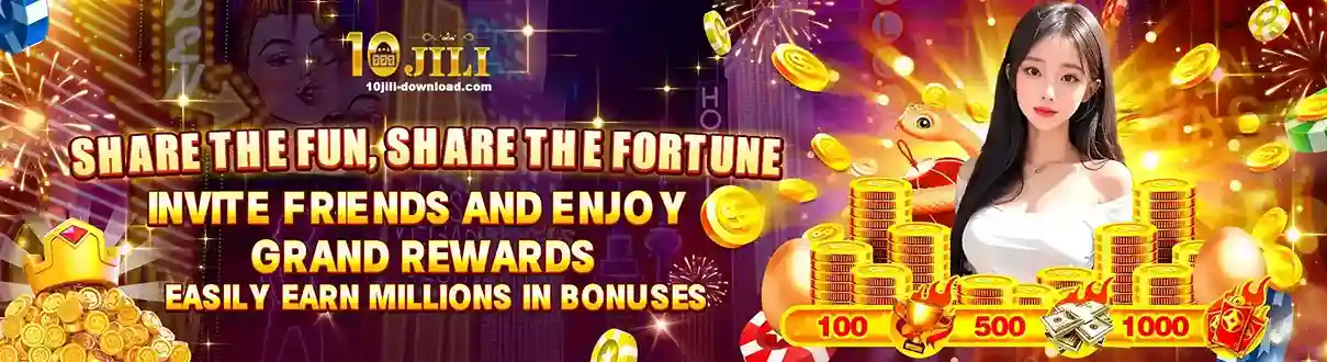 10JILI homepage promotional banner featuring rewards, games, and special offers