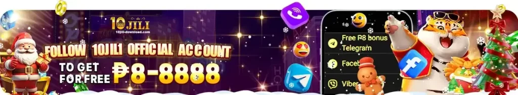 10JILI social media follow campaign offering bonus rewards through the mobile app